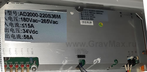 AD2000-220S36M Raycus блок питания 2000Вт 34В 58А для ремонта лазерных источников