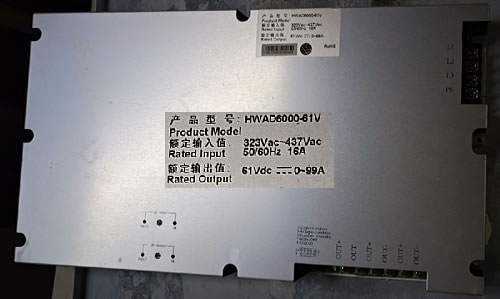 HVAD6000-61V Блок питания 61В 0-99А для ремонта лазерных источников