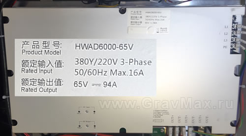 HWAD6000-65V Блок питания 6000Вт 65В 94А для ремонта лазерных источников