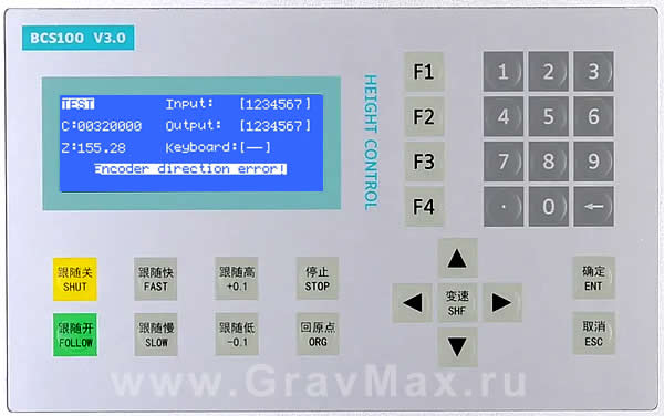 Bochu BCS100 Емкостный контроллер высоты Инструкция 6 Меню тестирования