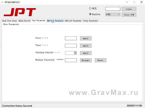 JPT GUI USER V2.3 Программа для диагностики и мониторинга УФ лазерных источников JPT ремонт 