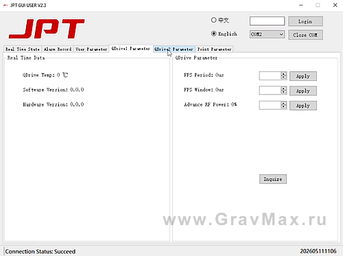 JPT GUI USER V2.3 Программа для диагностики и мониторинга УФ лазерных источников JPT ремонт 