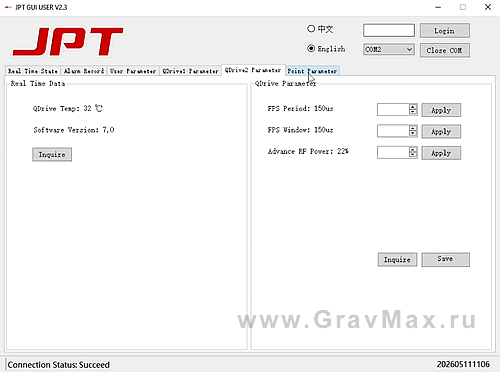 JPT GUI USER V2.3 Программа для диагностики и мониторинга УФ лазерных источников JPT ремонт 