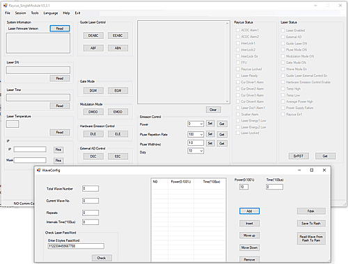 Raycus Single Module QCW+ 2000W Debug Software V3.3.1 Программа мониторинга и управления лазерными источниками Raycus