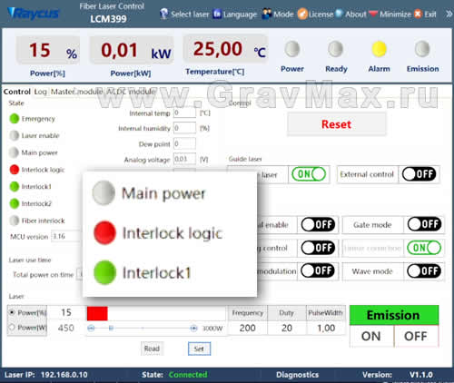 Interlock logic alarm Raycus ошибка лазерного источника как устранить ремонт лазера