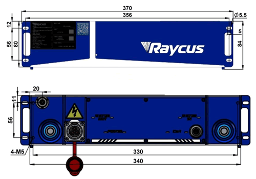 Raycus RFL-C020H-CE/C025H-CE Инструкция 3.1 Размеры 