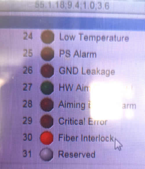Лазер IPG 3кВт Греется QBH разъем и ошибка Fiber Interlock