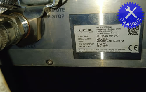 IPG YLR-2000-MM-WC 2000Вт Коннектор FF HLC-8-50/125-20 Повреждение кристалла Ремонт лазера Замена кабеля