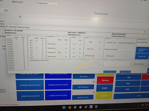 Аппарат лазерной сварки Goldmark 3в1 с BWT BFL-ACW10P 800 Вт выдает ошибку по температуре