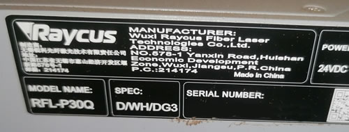 Лазерный маркер Raycus RFL-P30Q выдает ошибку Fiber laser:system error
